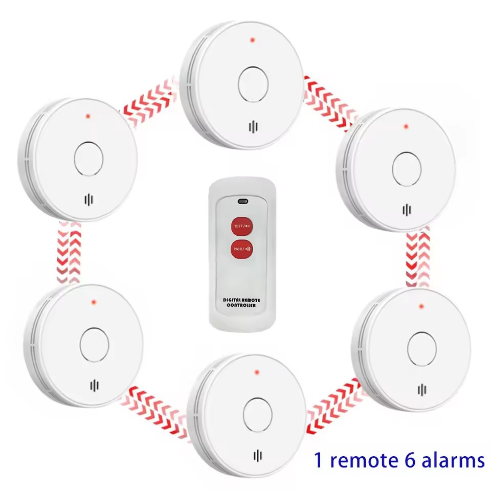 10년 배터리 내장 연동식 연기 감지기 / 리모컨, 무 - Smoke Detector Interconnected 리뷰 및 가격
