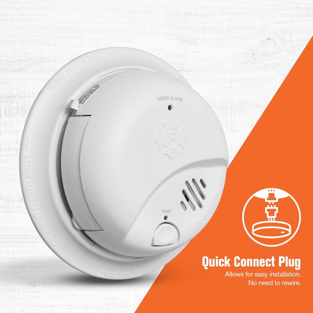 미국 배송 배터리 백업 기능이 있는 유선 연결형 연기  - Smoke Detector Interconnected 리뷰 및 가격