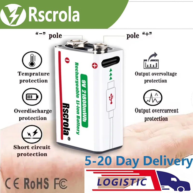 Rscrola 9V 21800mWh 리튬 이온 충전식  - Smoke Detector Interconnected 리뷰 및 가격