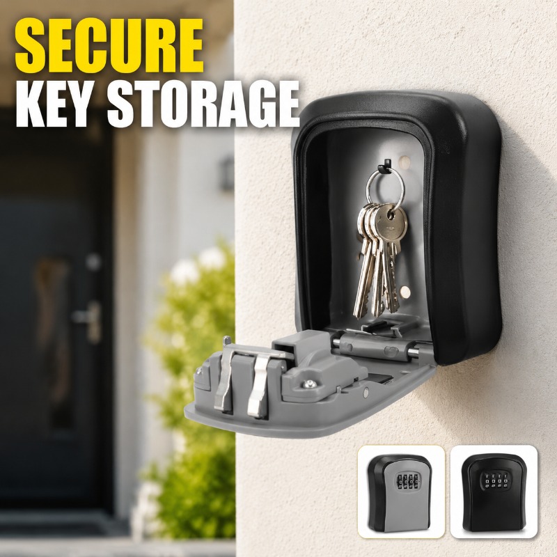 벽걸이형 키 잠금함 4자리 조합 보안 잠금장치, 방수  - Lockbox Key Secure 리뷰 및 가격