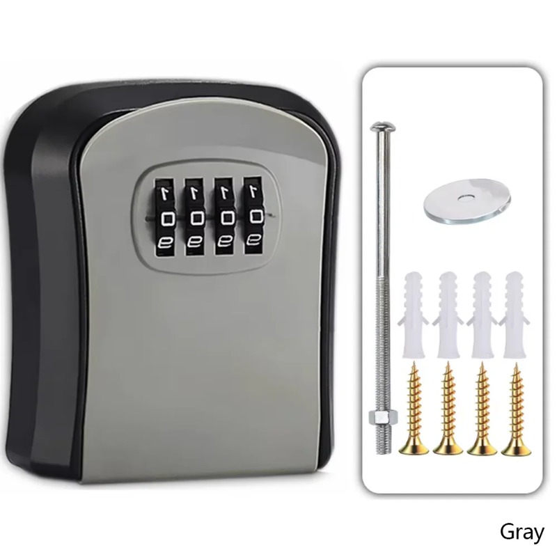벽걸이형 키 잠금함 4자리 조합 보안 잠금장치, 방수  - Lockbox Key Secure 리뷰 및 가격